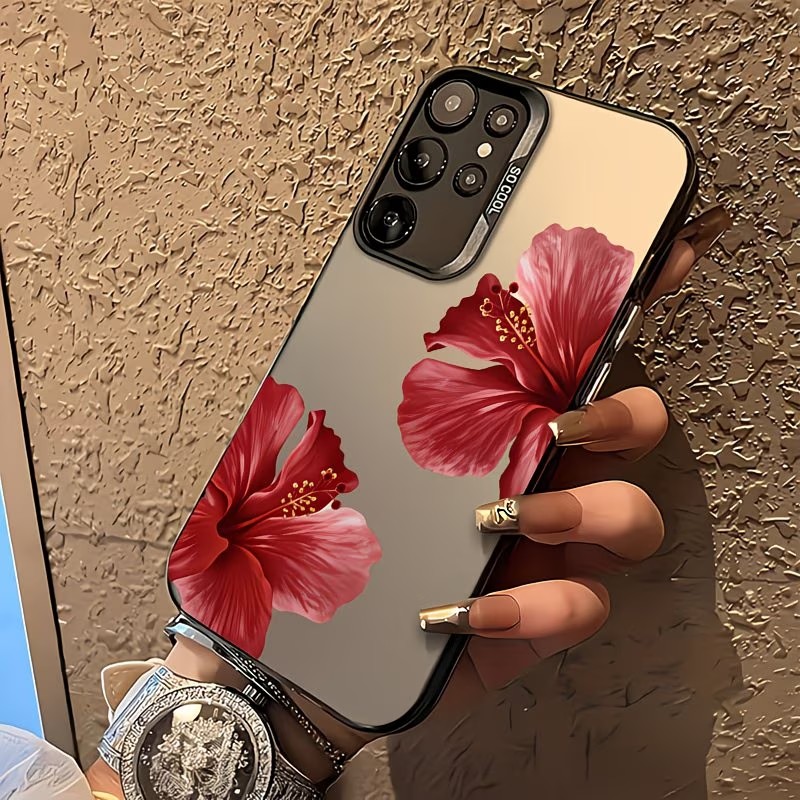 Gradient Color Case - Funda de teléfono con patrón floral
