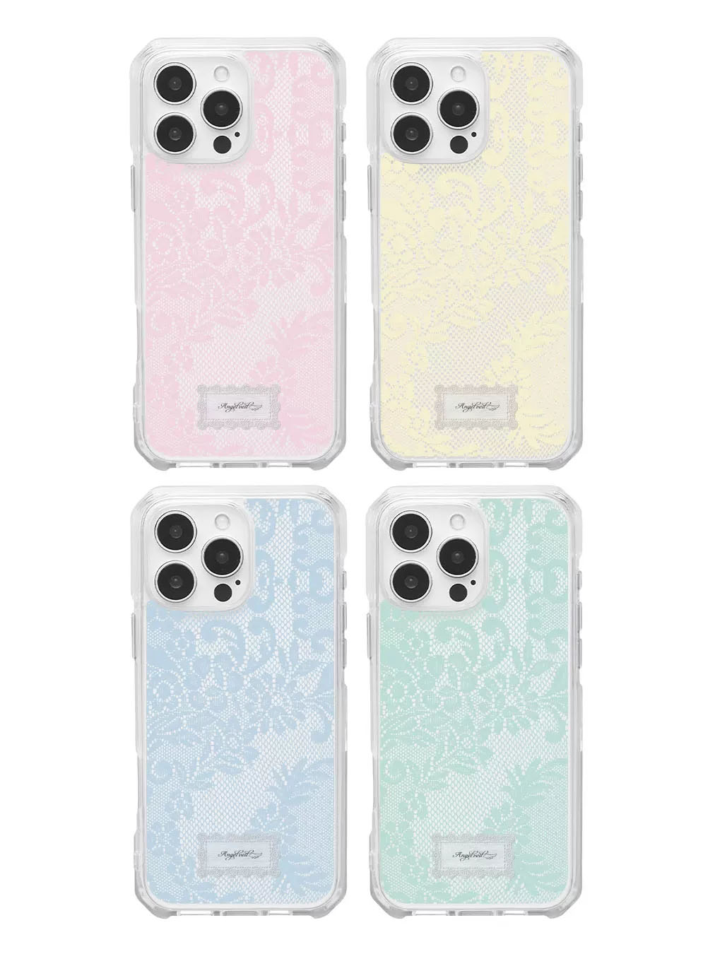 Phone Cases Cool Girl - Funda Transparente Coreana de Encaje de