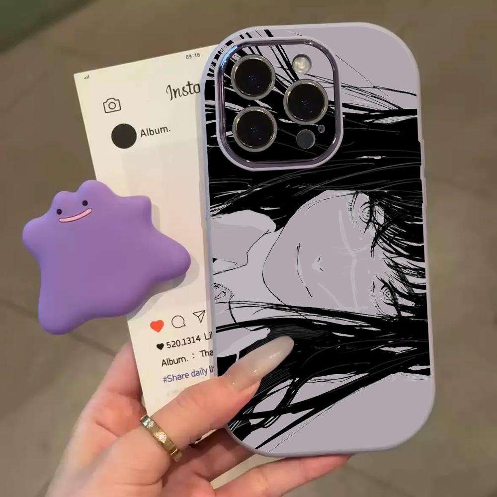 Phone Cases Cool Girl - Funda de silicona suave color caramelo