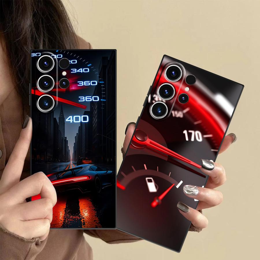 Phone Cases For Samsung Galaxy - Funda Roja con Diseño de Medidor