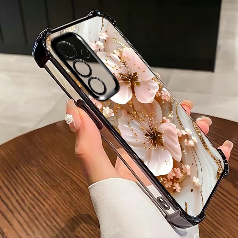Funda Transparente con Flores  - Phone Cases For Samsung Galaxy reseña y precio