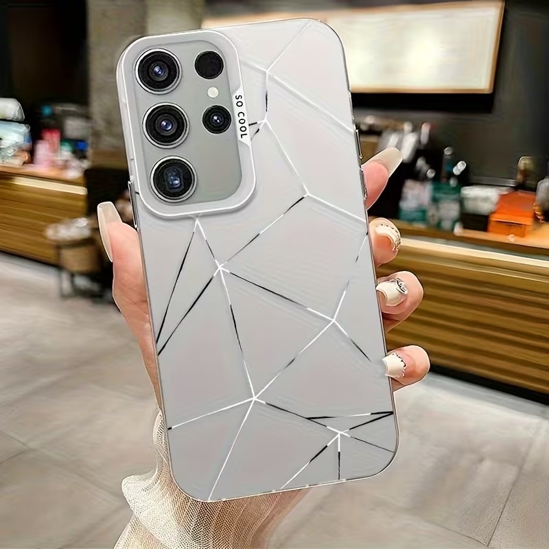 Funda de teléfono plateada con - Phone Cases For Samsung Galaxy reseña y precio