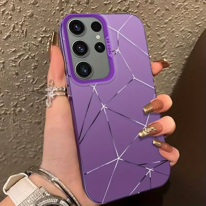 Funda de teléfono plateada con - Phone Cases For Samsung Galaxy reseña y precio