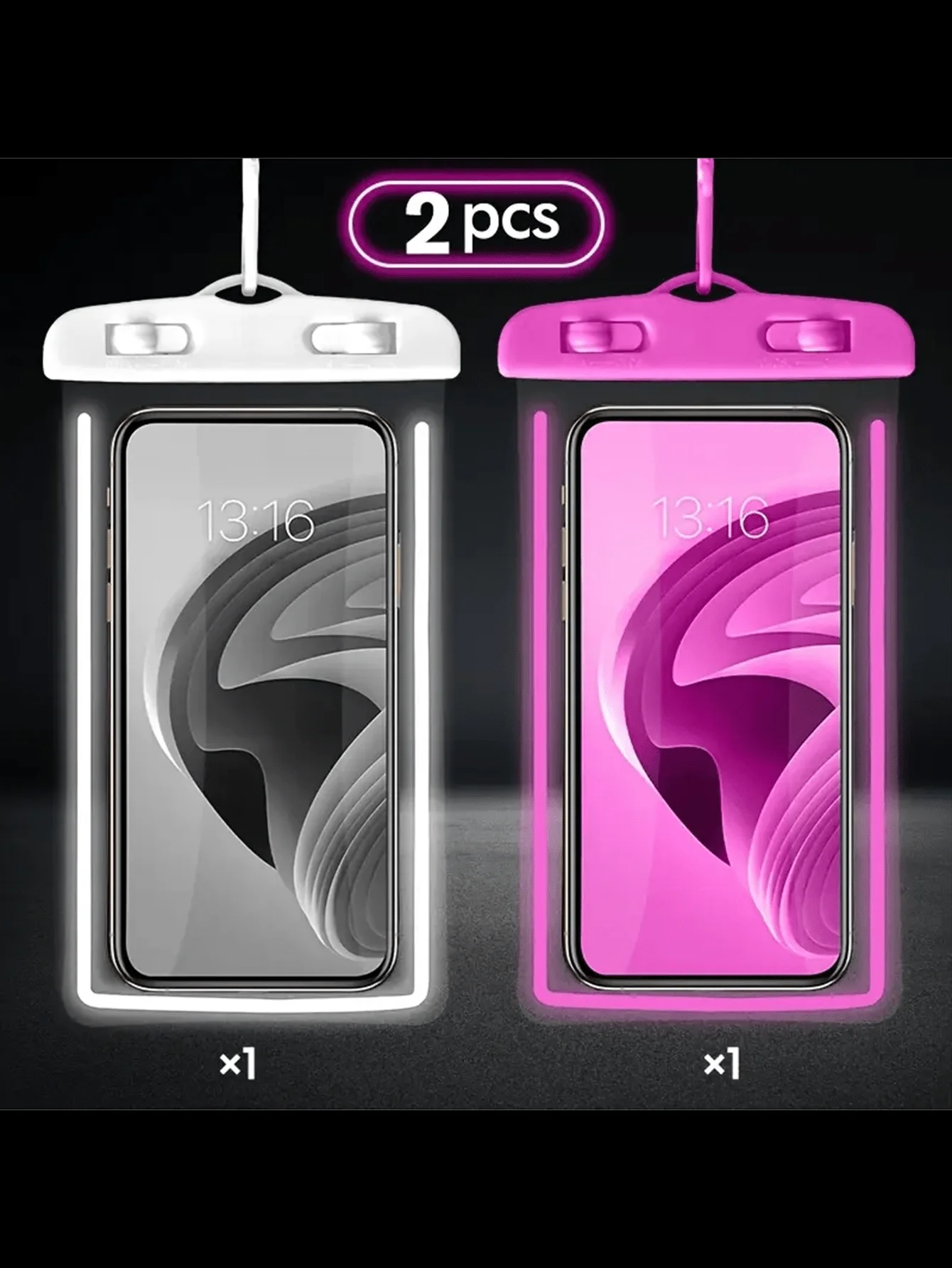 Paquete de 2 Fundas Luminosas  - Phone Cases Beach reseña y precio