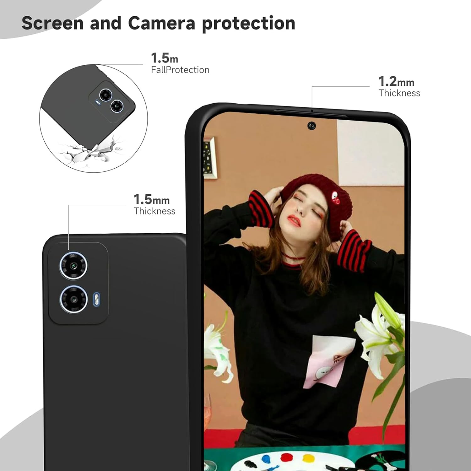 Funda de silicona líquida TPU  - Phone Cases Moto G 2025 reseña y precio